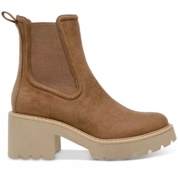 Dv Dolce Vita Women's Tobias Lug Sole Platform Truffle Chelsea Booties 7 New - Picture 2 of 6